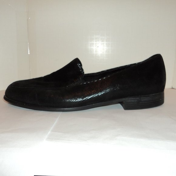Munro American Women's Size 11 Shoes Loafers Flats Shiny Black Slip On - Picture 6 of 11